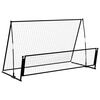 vidaXL 2-i-1 Fotballm&aring;l og stoppnett 202x104x120 cm st&aring;l