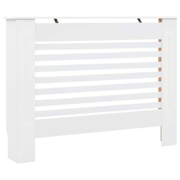 vidaXL Radiatordeksel hvit 112x19x81,5 cm MDF