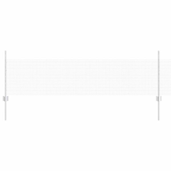 vidaXL Gjerde med stolpe s&oslash;lv 0,5 x 25 m St&aring;l