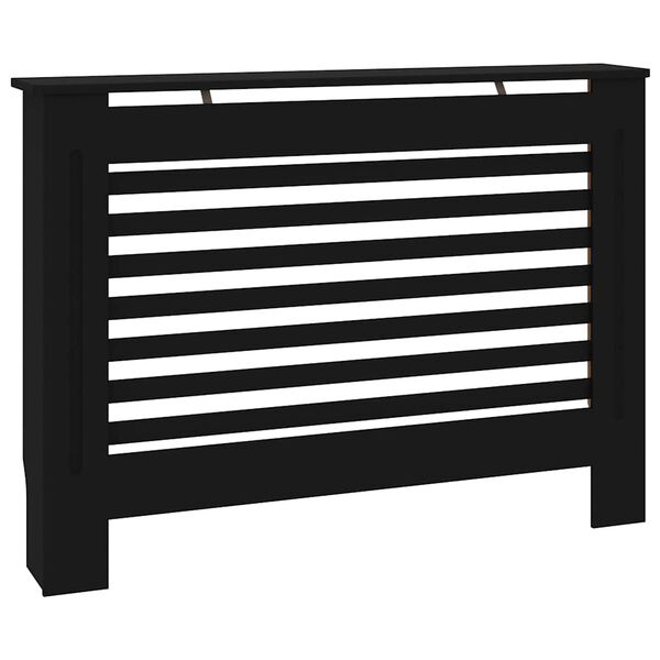 vidaXL Radiatordeksel svart 112x19x81,5 cm MDF