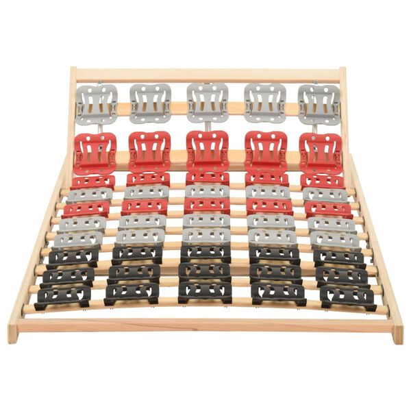 vidaXL Sengebunn med 12 lameller justerbar hodedel 100x200 cm