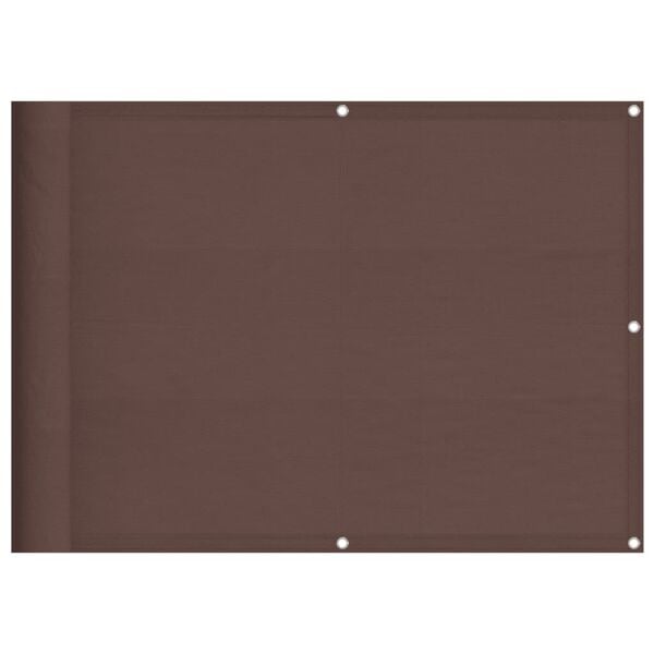 vidaXL Balkongskjerm brun 75x800 cm 100% polyester oxford