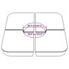 vidaXL Parasollbasesett 4 stk for parasoller med kryssfot 100 kg PP