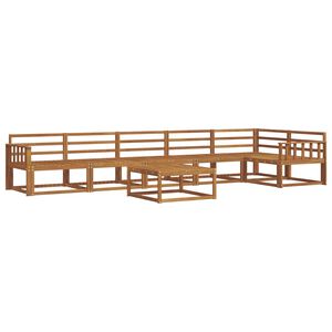 vidaXL Utend&oslash;rs sofa-sett 7 pcs Naturlig Solid akasietre
