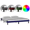 vidaXL Sengeramme med LED svart 160x200 cm heltre