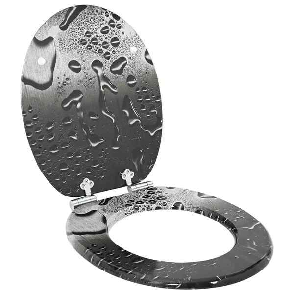 vidaXL Toalettsete 2 pcs Gr&aring; 44 x 38 cm MDF-plater