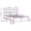 vidaXL Seng med bokhylle uten madrass hvit 160x200 cm heltre furu