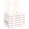 vidaXL Putekasse hvit 58x40,5x42 cm heltre furu
