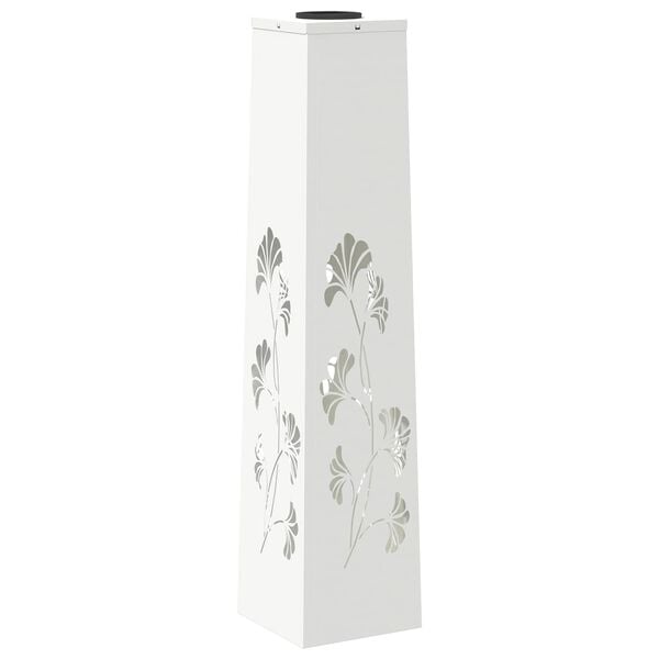 vidaXL Solenergi LED stibelys 2 pcs Hvit Kaldvalset st&aring;l