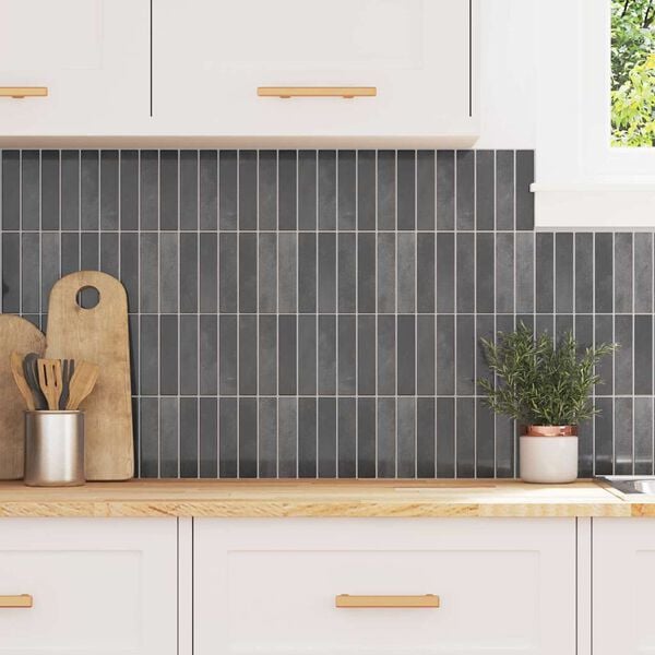 vidaXL Rektangul&aelig;r flis 10 pcs Gr&aring; 29 x 23 x 0,08 cm Polyuretan og PET