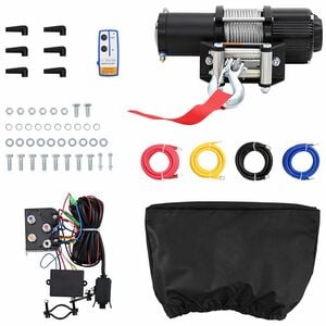 vidaXL Elektrisk vinsj PVC Svart