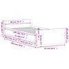 vidaXL Sengeramme betonggr&aring; 90x200 cm konstruert tre