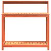 vidaXL Pottebord med hyller brun 108x50x109,5 cm heltre furu