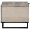 vidaXL Kaffebord Beige og svart 80 x 50 x 40 cm Massivt akasietre