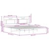vidaXL Sengeramme uten madrass røkt eik 183x203 cm konstruert tre
