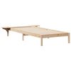 vidaXL Sengestamme med Sidebord Naturlig 100 x 220 cm Massiv furu