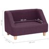 vidaXL Hundesofa burgunder 60x37x39 cm lin