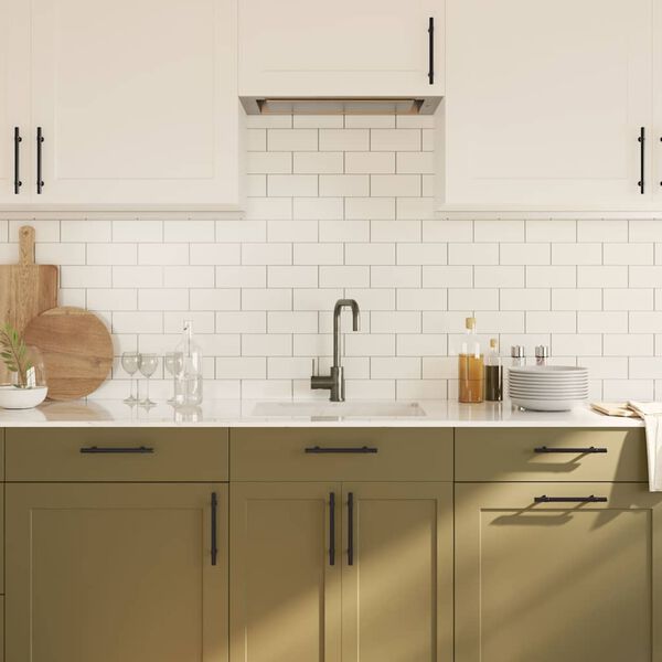 vidaXL Skaph&aring;ndtak 10 stk svart 128 mm rustfritt st&aring;l