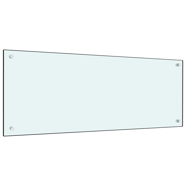 vidaXL Kjøkkenplate hvit 100x40 cm herdet glass