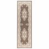 vidaXL L&oslash;perteppe FLORNES Vevd Taupe-m&oslash;nster 67 x 200 cm PP 7 mm