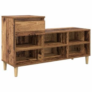 vidaXL Sko Skap 102 x 36 x 60 cm Konstruert tre Gammelt tre