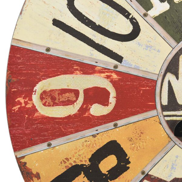 vidaXL Veggklokke flerfarget 60 cm MDF