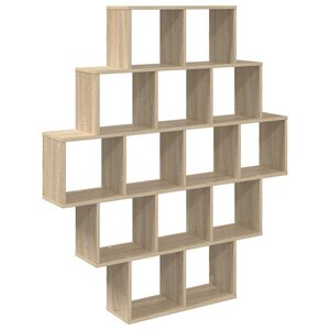 vidaXL Vegghylle Sonoma eik 120 x 20 x 136 cm Konstruert tre