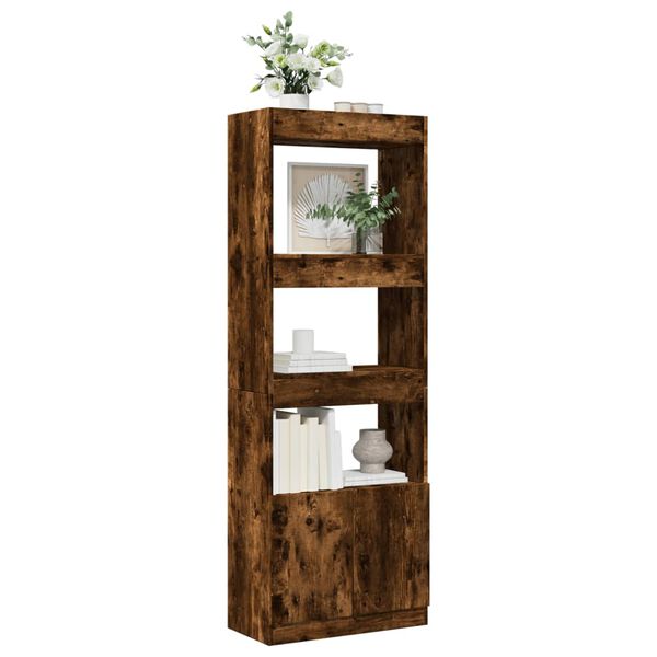 vidaXL Highboard r&oslash;kt eik 63x33x180 cm konstruert tre