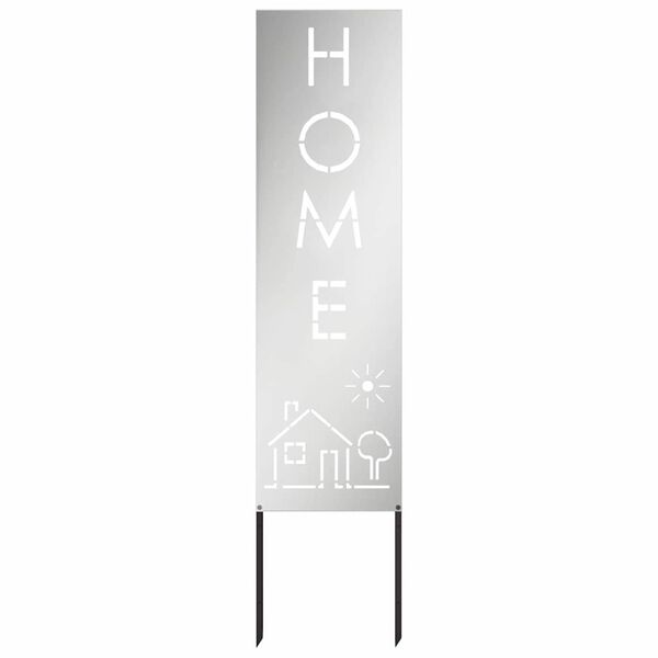 vidaXL Hageprivat skjerm Fretwork sølv 32 x 140 cm Galvanisert stål