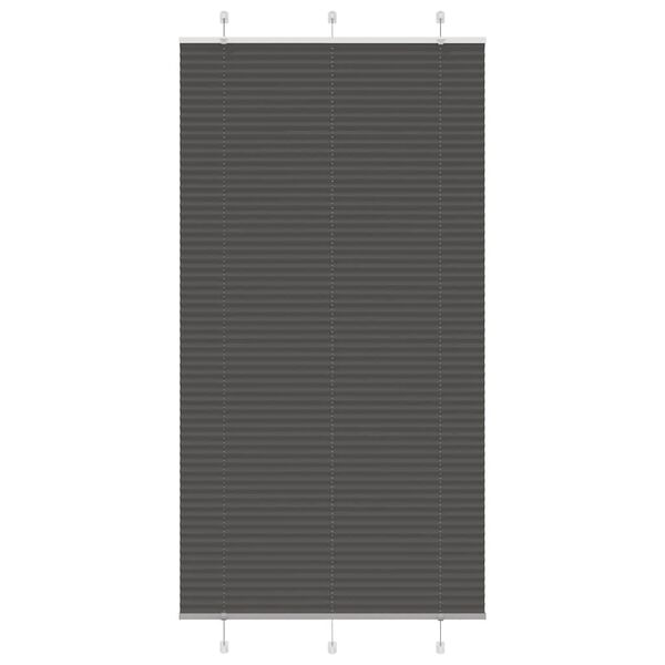 vidaXL pliss&eacute;gardin sort 105x200 cm Stoff Bredde 104,4 cm Polyester