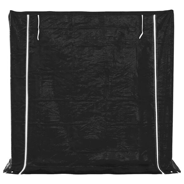 vidaXL Vedstativ med regntrekk 200x60x200 cm galvanisert st&aring;l