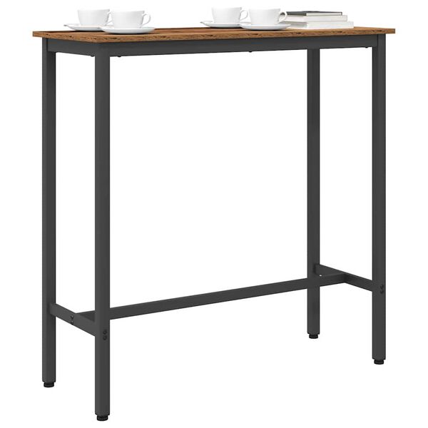 vidaXL bord Gammelt tre 100 x 40 x 100,5 cm Konstruksjonsvirke og st&aring;l