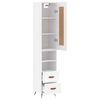 vidaXL Highboard hvit 34,5x34x180 cm konstruert tre