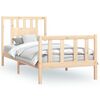 vidaXL Sengeramme med hodegavl 90x200 cm heltre furu