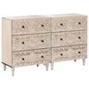 vidaXL Serviesskap 2 stk. 60 x 33,5 x 75 cm Massiv mango tre Hvit