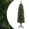 vidaXL Slankt kunstig juletre med stativ gr&oslash;nn 150 cm PVC