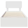 vidaXL Sengestamme med hodegjerde Hvit 100 x 200 cm Konstruert tre