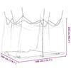 vidaXL Myggnett for utend&oslash;rs 220 mesh svart 300x300x250 cm