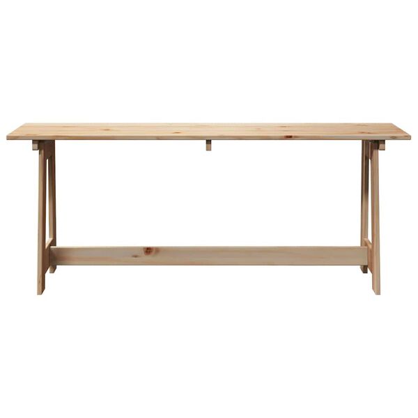 vidaXL Utend&oslash;rs benk Naturlig 119 x 47 x 35 cm Massiv Furu