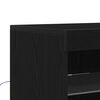 vidaXL LED sideboard Svart Eik 41 x 37 x 100 cm Konstruert tre