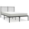 vidaXL Sengeramme i metall med sengegavl svart 120x200 cm