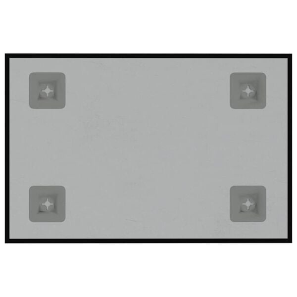 vidaXL Veggmontert magnettavle svart 30x20 cm herdet glass