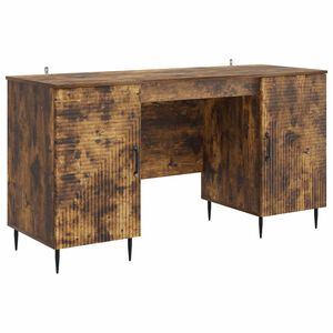 vidaXL Skrivebord R&oslash;kt Eik 142,5 x 50 x 75 cm Konstruert tre