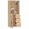 vidaXL Highboard sonoma eik 69,5x34x180 cm konstruert tre