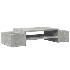 vidaXL Skjermhylle oppbevaring betonggr&aring; 70x27x15 cm konstruert tre