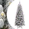 vidaXL Kunstig juletre Hvit 240 cm PVC og plast og st&aring;l og PE