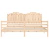 vidaXL Sengeramme med hodegavl 200x200 cm heltre