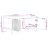 vidaXL Salongbord brun 80x50x40 cm heltre furu