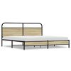 vidaXL Sengeramme i metall uten madrass sonoma eik 193x203 cm