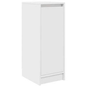 vidaXL Skohylle hvit 29,5x34x76 cm konstruert tre